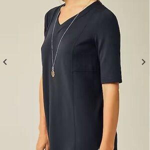 J. Jill Pure Jill Double Knit Seamed Tunic Greystone V Neck XL